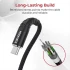 Promate cCord-1 Fabric Braided USB-A to USB-C Data Sync & Charge Cable 1M